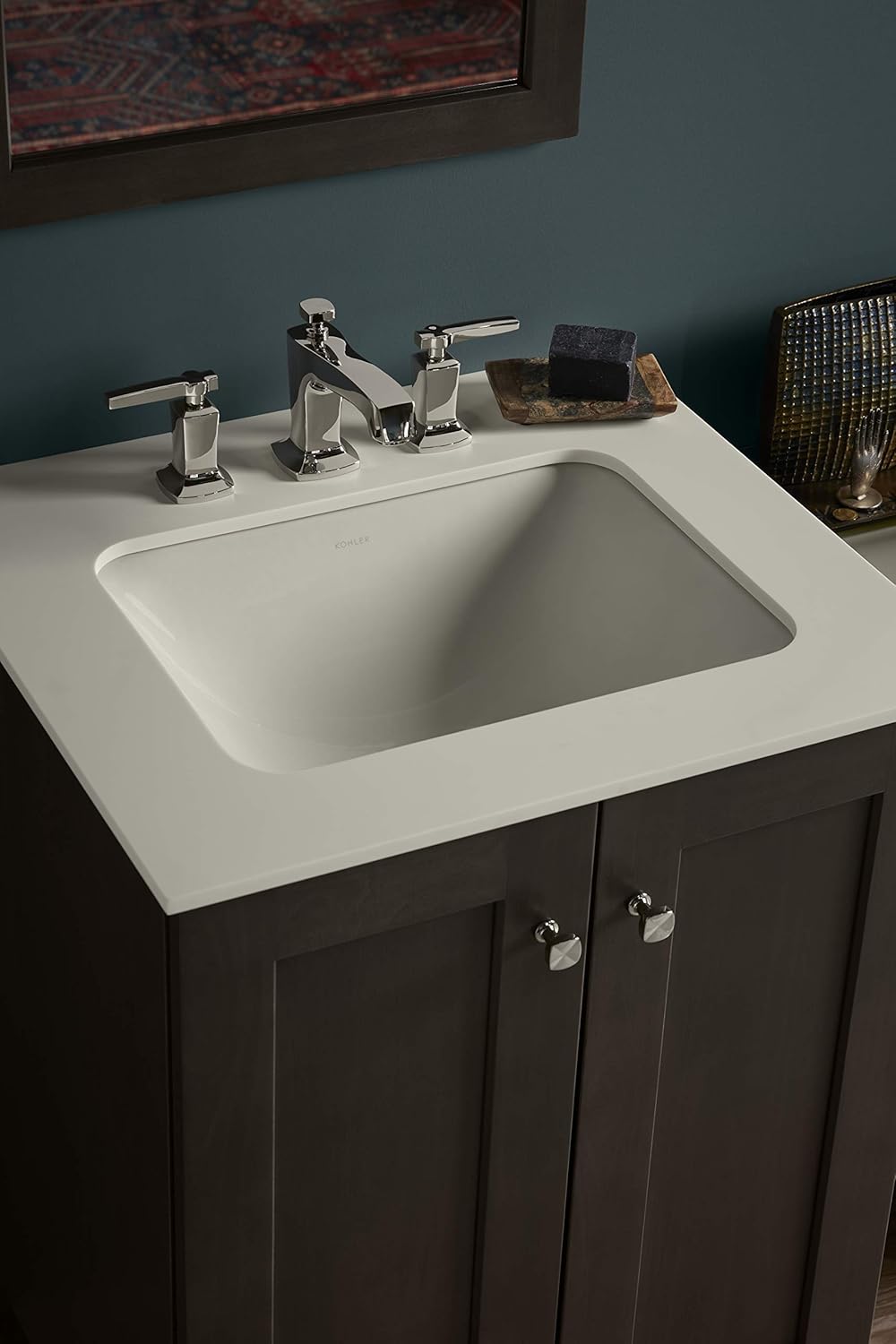 White Under-Mount Bathroom Sink X61018