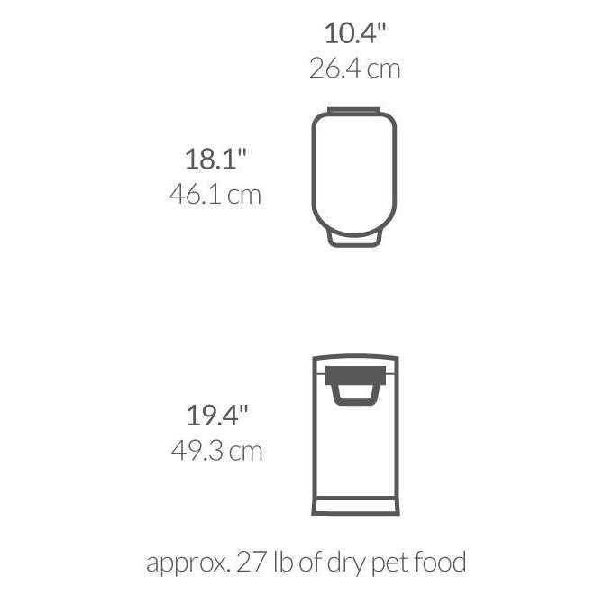 Medium Stainless Steel Pet Food Storage Can R578938