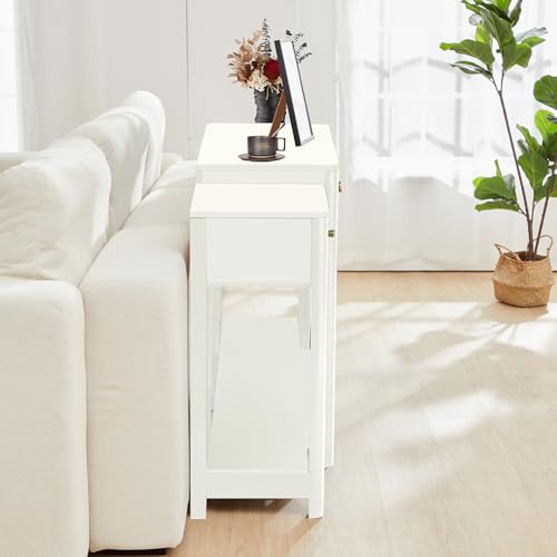 63" Console Table with Drawer, Marble Texture Top Sideboard with Open Bottom Shelf U354
