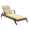 72x21x3 Inch Deep Grey High-Density Foam Chaise Lounge Cushion with Ties Q2128