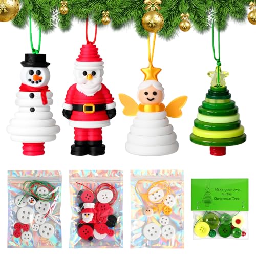 DIY Christmas Button Ornament Making Set, 4PCS L356600