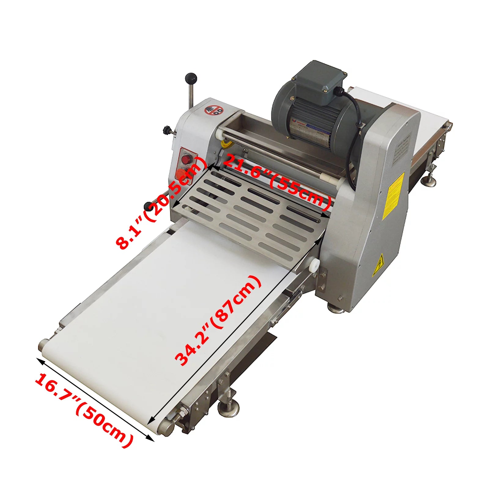 Commercial Dough Sheeter Electric Table Top Folding Pastry Machine 500mm O320