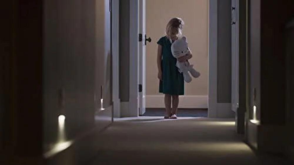 White Duplex LED Night Light Wall Plate Y576243