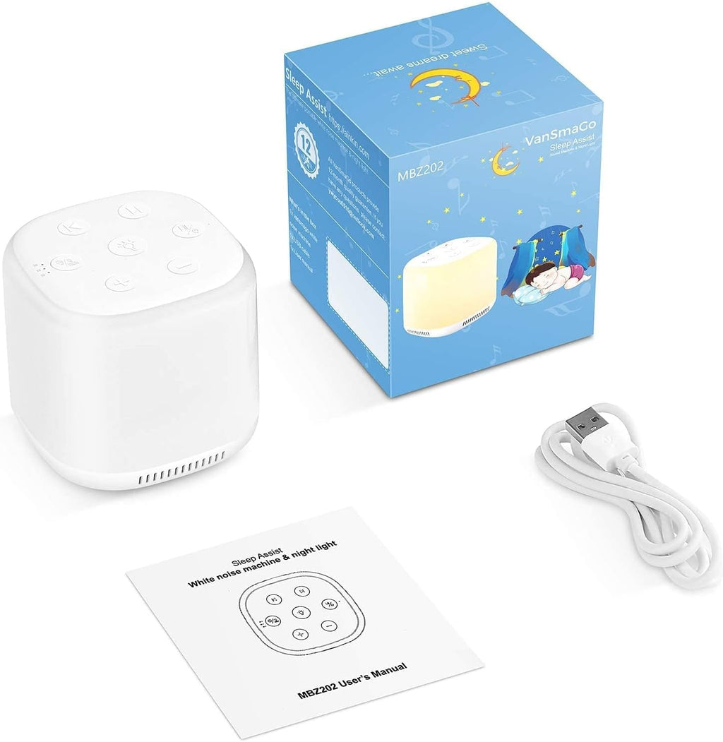 34 Soothing Sounds Rechargeable White Noise Machine with Night Light Q41441