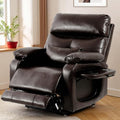 Dual Motor Power Lift Recliner Chair with Heat & Massage, Leather (Beige) Q377568