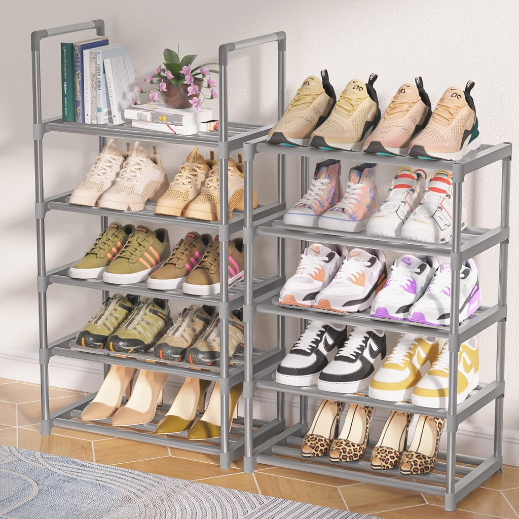 5 Tier Long Shoe Rack and 10 Tier Narrow Tall Shoe Rack N293