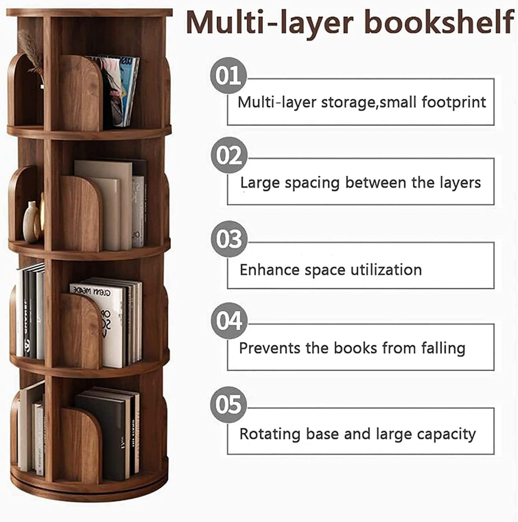 5 Tier Solid Wood Standing Bookcase H63303