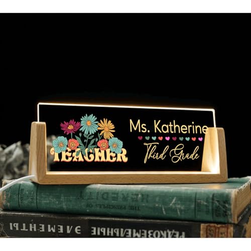 Teacher Desk Name Acrylic LED Light N3552