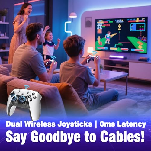 Retro Gaming Console with 40000+ Games, Dual 2.4G Controllers (64G) C4898