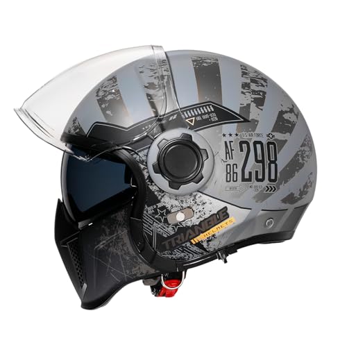Full Face Motorcycle Helmet, Dual Visor with Internal Tinted Sunshield, Black, L J476162