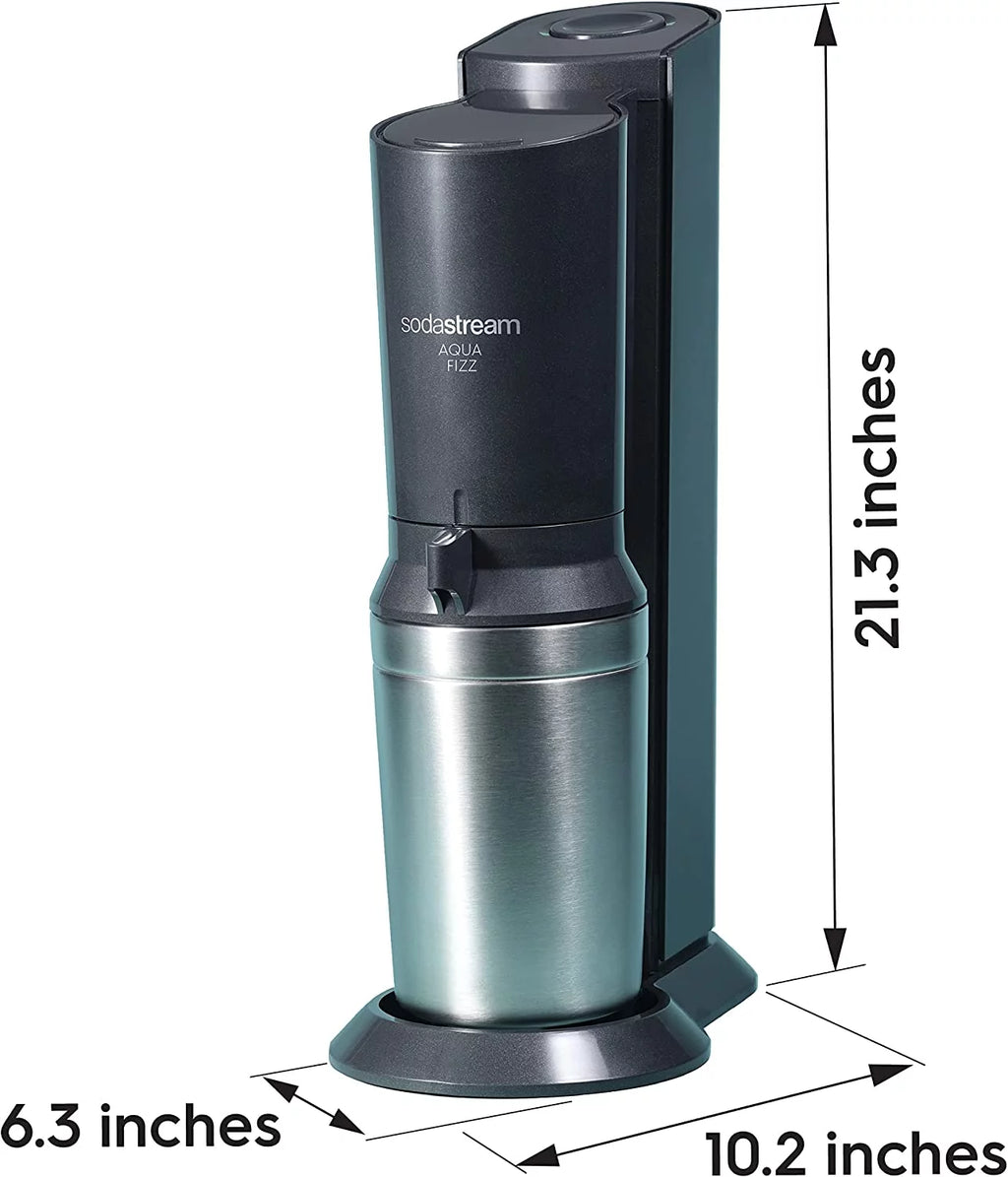 Black Sparkling Water Maker with Co2 and Glass Carafes I79682