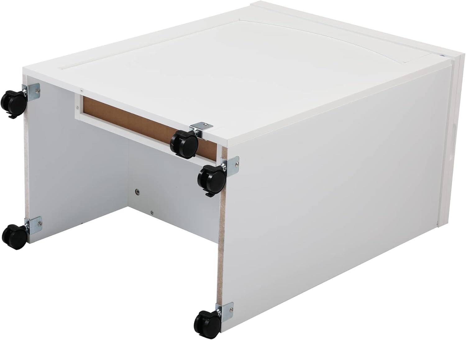 White Foldable Sewing Table with Storage Z76810