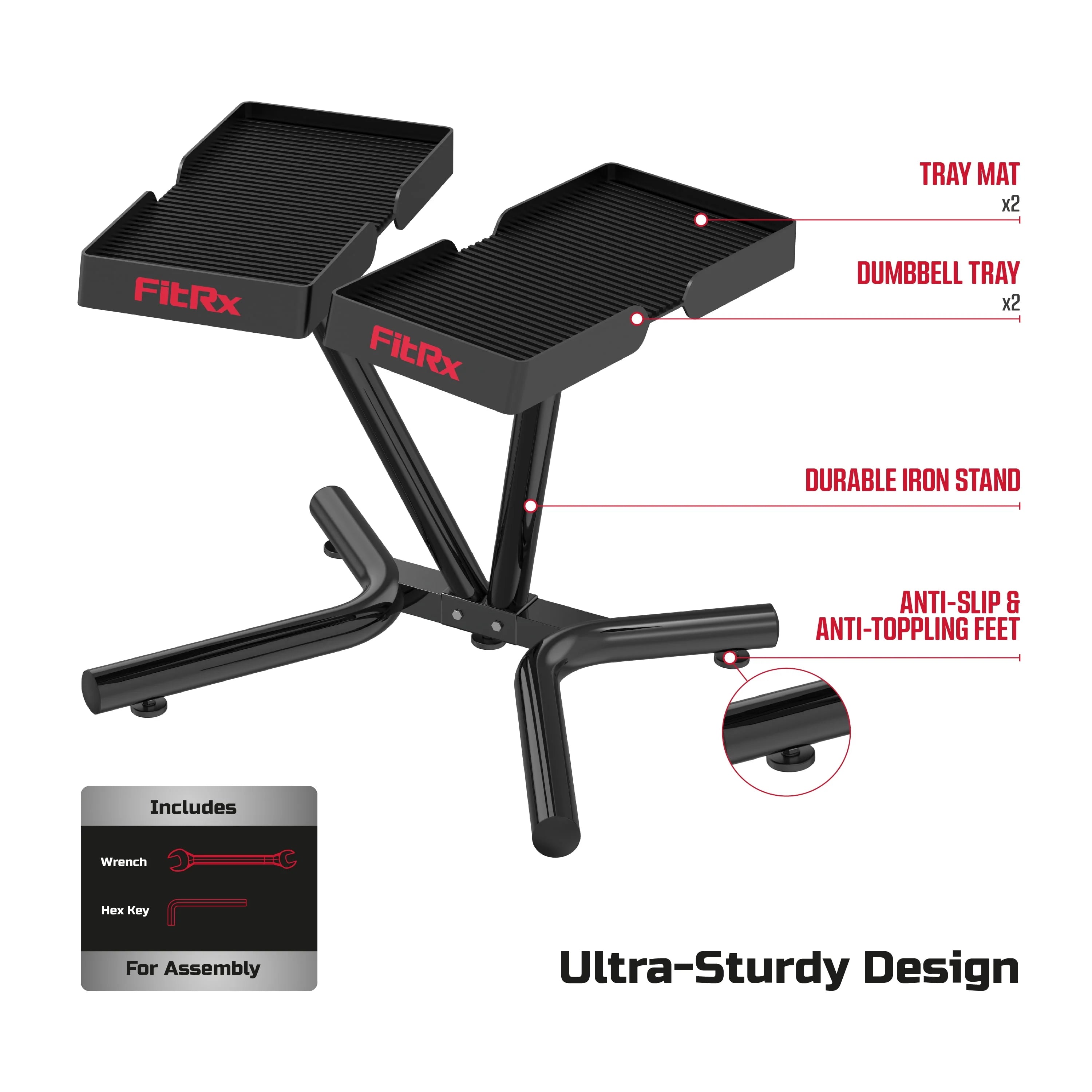 Dumbbell and Kettlebell Weight Rack Stand I70052