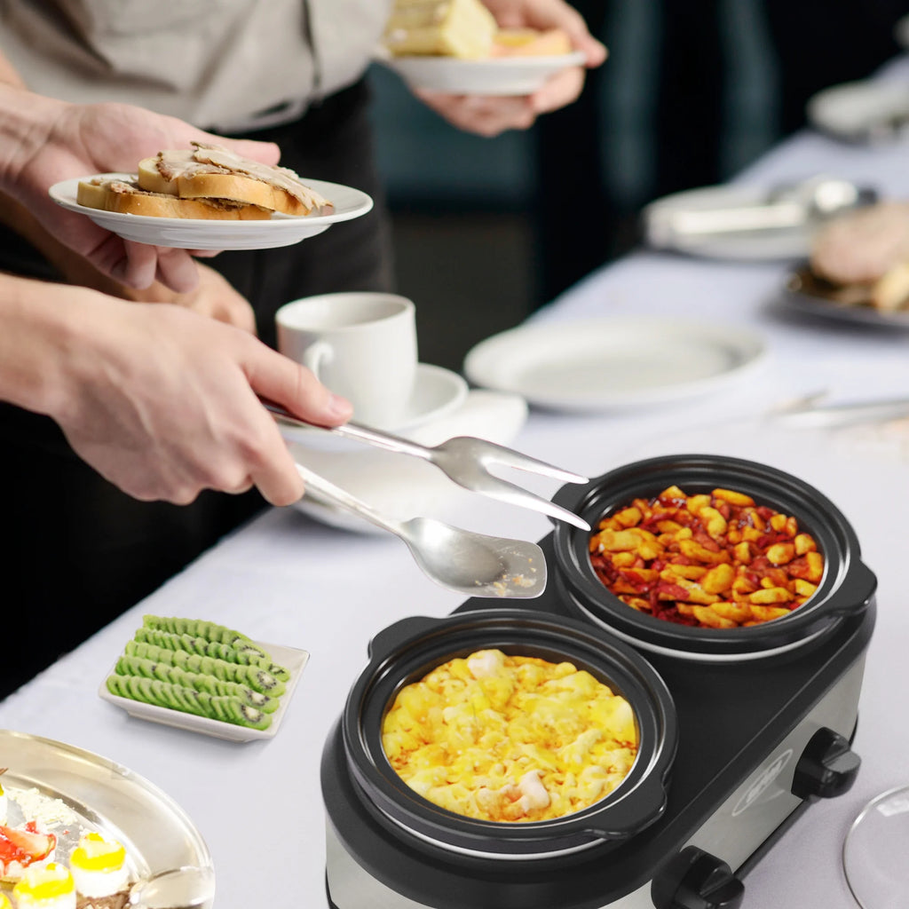 Dual Pot Slow Cooker with Ceramic Pot L1575
