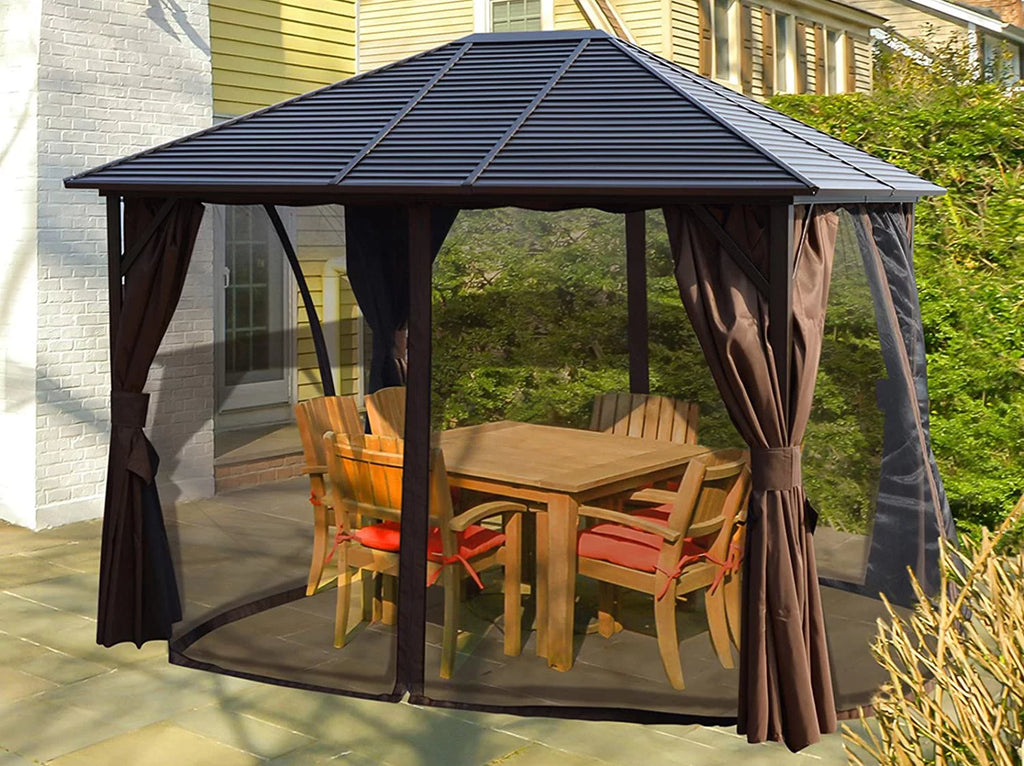 10 Ft. W x 12 Ft. D Hardtop Permanent Gazebo K2595