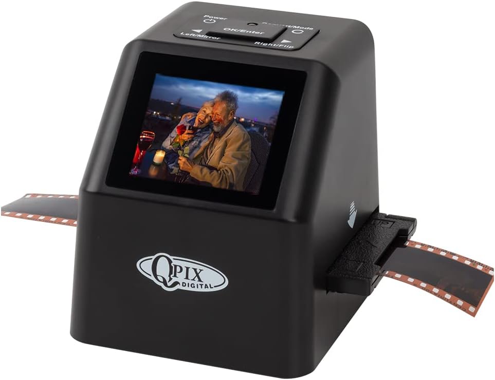 Digital Film & Slide Scanner, Converts 35 mm, 126, 110, Super 8 Film Negatives & Slides to JPEG Images (Black) P706410