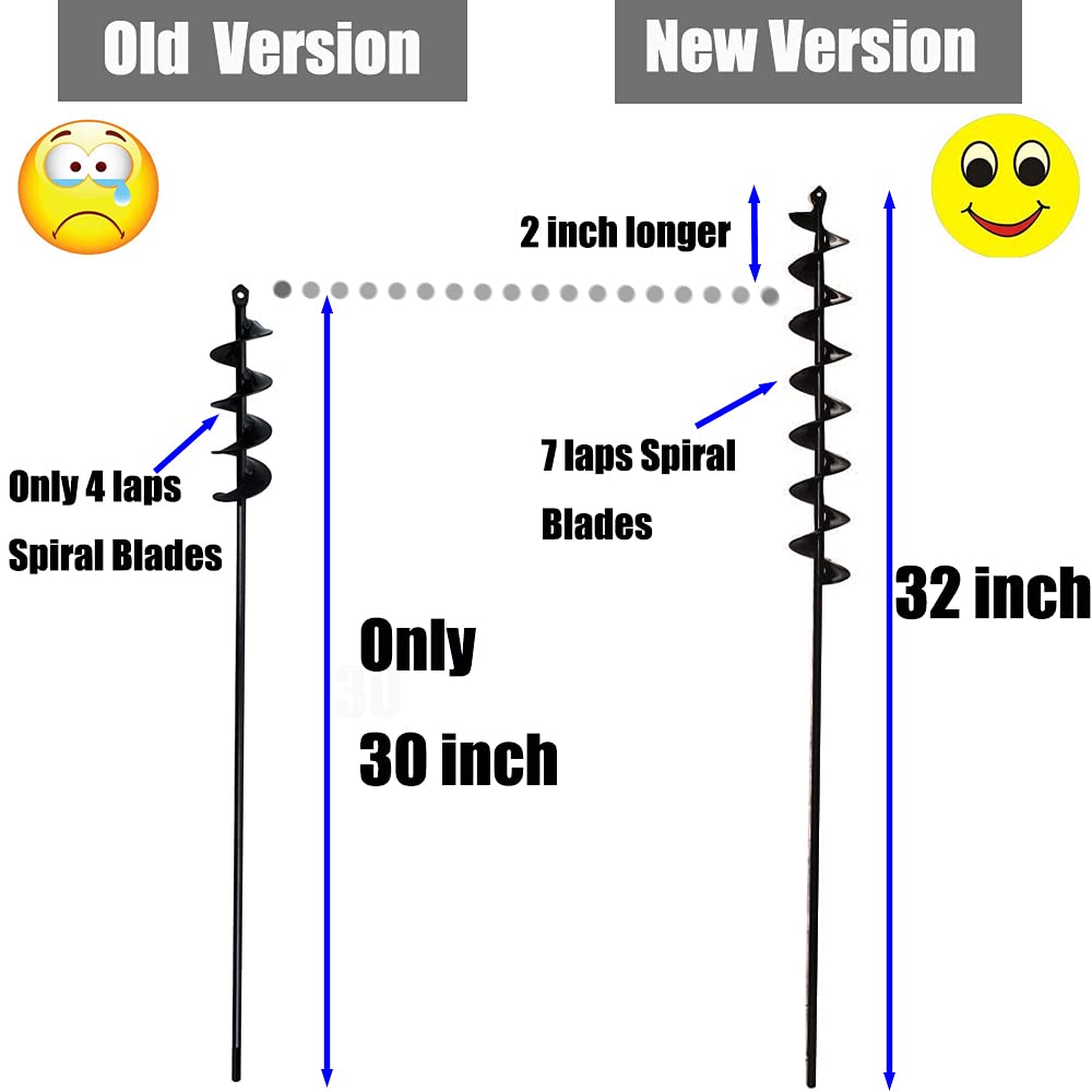 32" x 2" Solid Barrel Garden Auger Drill Bit S1809