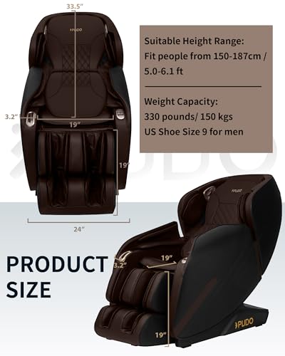 Beige Massage Chair with Heated SL Track A220474