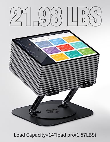 Black Adjustable Foldable Laptop Stand with 360 Rotating Base V654072