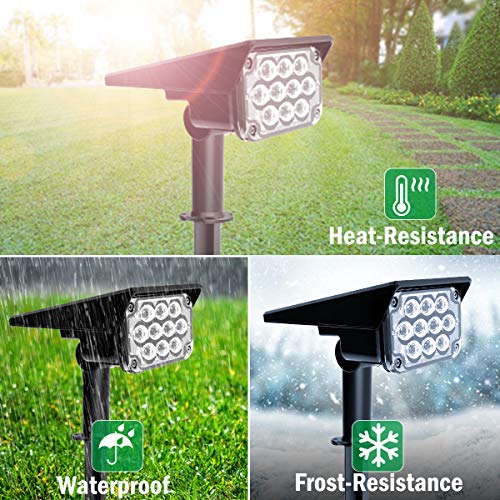20 LED IP65 Waterproof Solar Landscape Spotlights 4 Pack Cold White Z97066