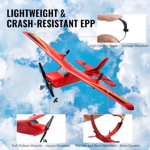 Red 2.4GHz 2 Channel Remote Control Aircraft with 2 Batteries O281
