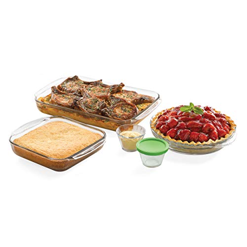 7-Piece Glass Casserole and Bakeware Set with 4 Lids Z948546