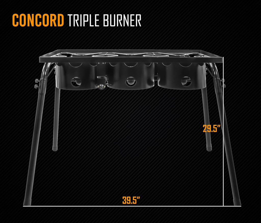 Triple Burner Outdoor Propane Stove Cooker with Regulator P77311