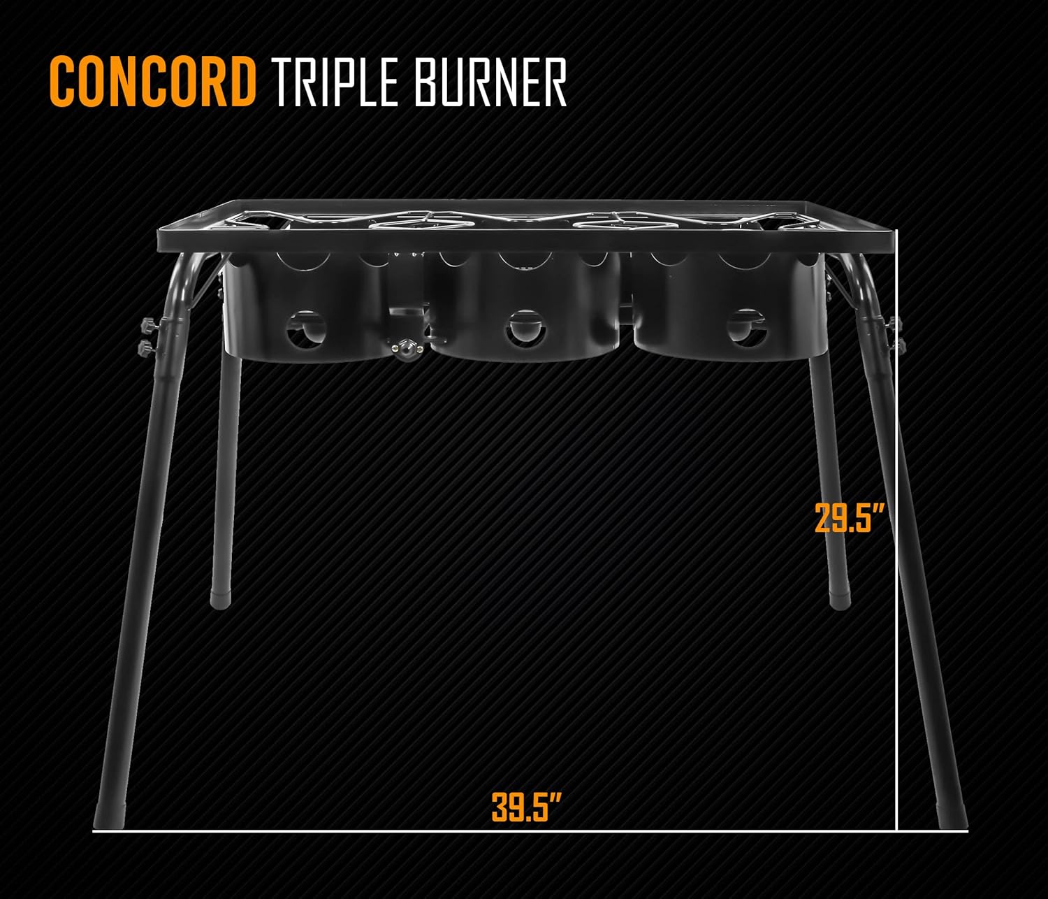 Triple Burner Outdoor Propane Stove Cooker with Regulator P77311
