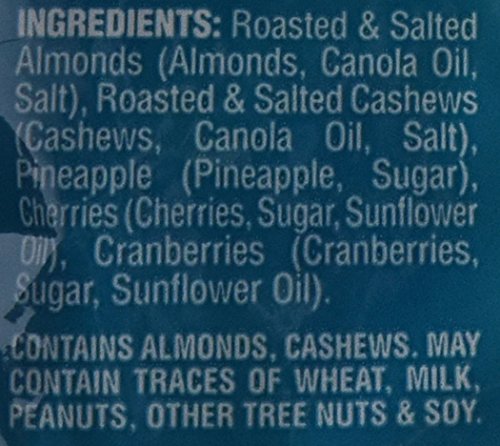Trek Mix with Cashews, Almonds, Pineapple, Cranberries, and Tart Cherries, 1 lb Q7353