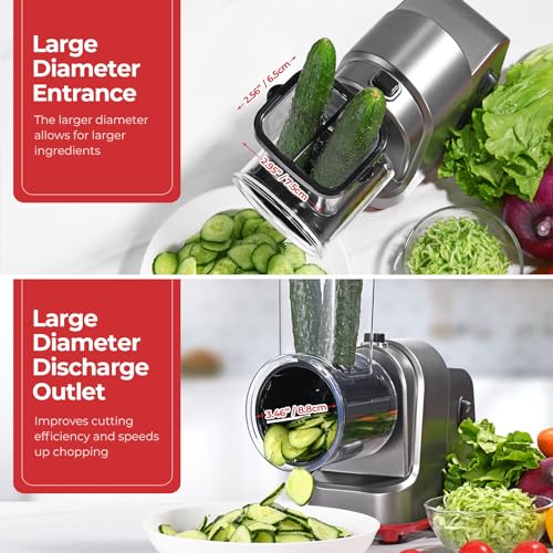 Electric Cheese Grater with 5 Blades, 250W Electric Slicer Shredder M689