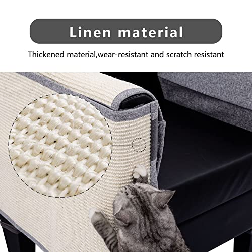 Natural Sisal Couch Corner Protectors for Furniture (Light Gray, Left) S693288