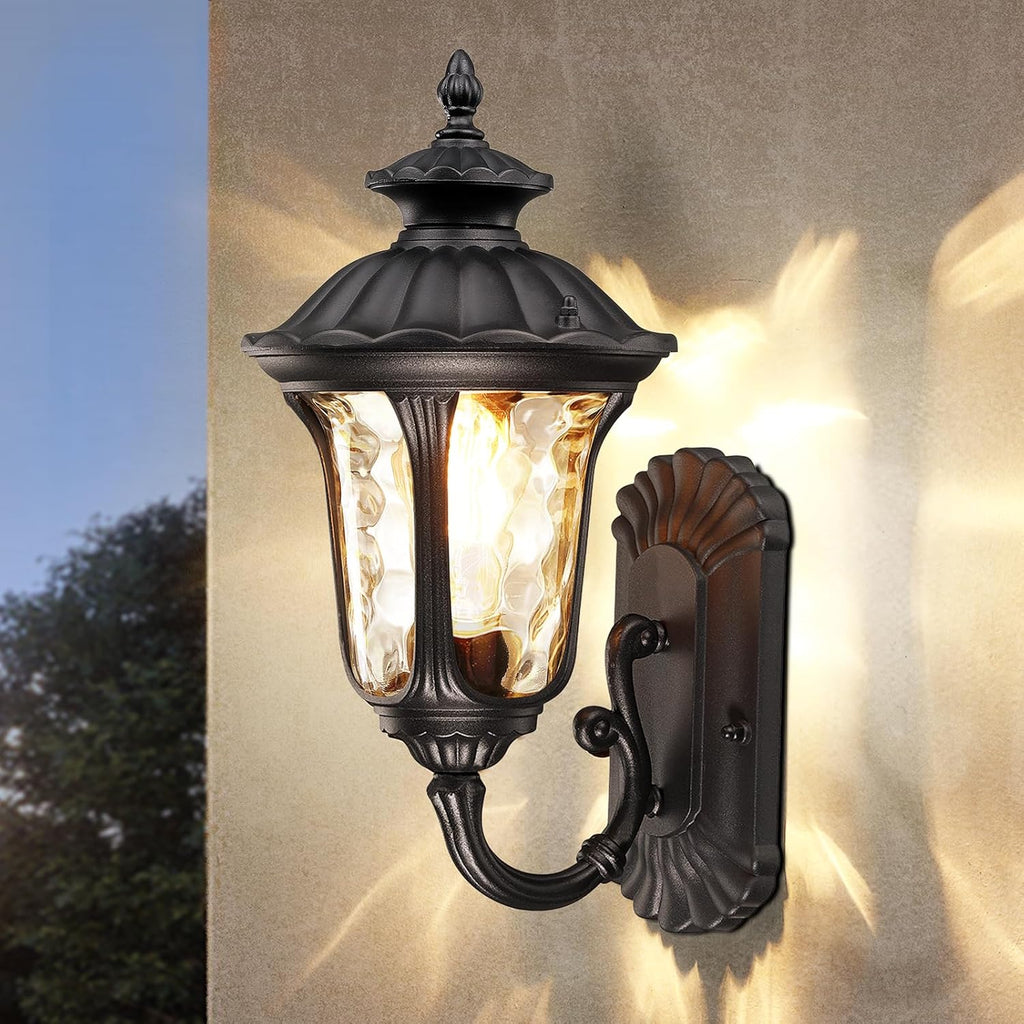 Black 15.6'' Waterproof Outdoor Wall Light Fixture E72862