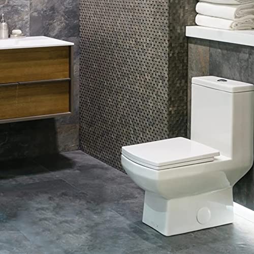 White Square Soft Close Toilet Seat Q23917