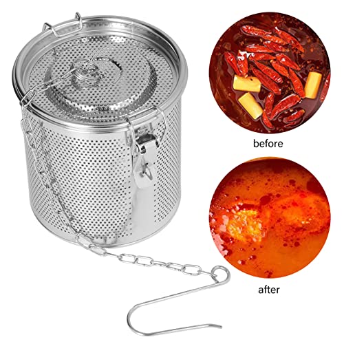 Extra Fine Mesh Stainless Steel Tea Infuser with Chain Hook Q497904