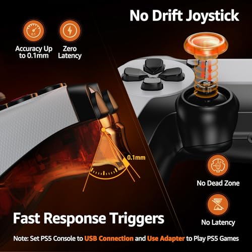 Wireless Controller for PS-5 Console with 3.5mm Audio Jack A803