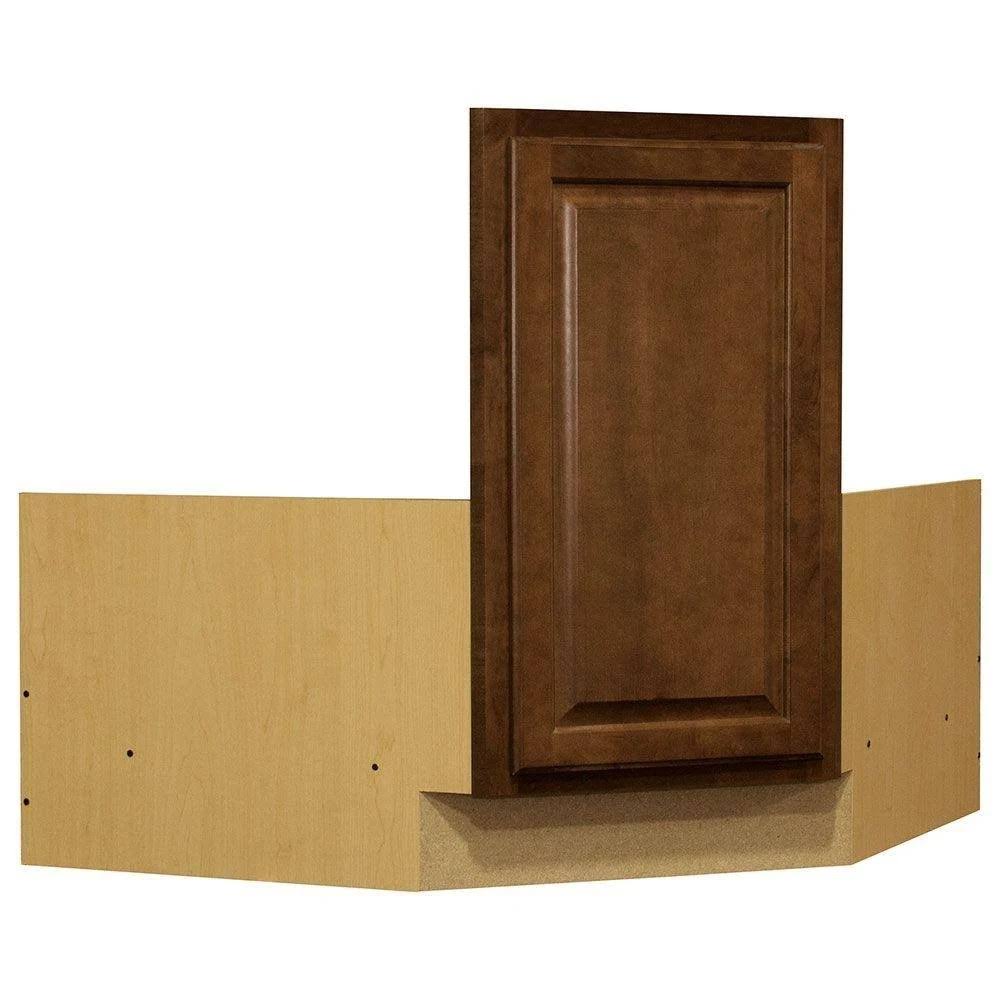Corner Sink Base Kitchen Cabinet in Cognac Q876