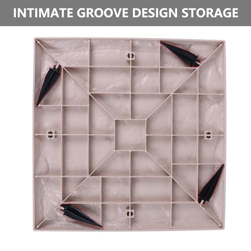 4 Pcs Large Plastic Stepping Stones with Ground Stakes J50540