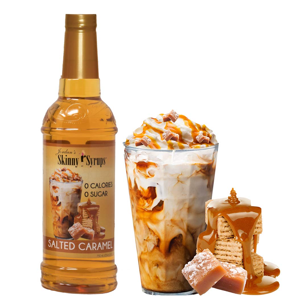 Sugar Free Coffee Syrups, Salted Caramel and Peanut Butter Cup Flavors, Zero Calorie, Gluten Free, 2 Pack S17485