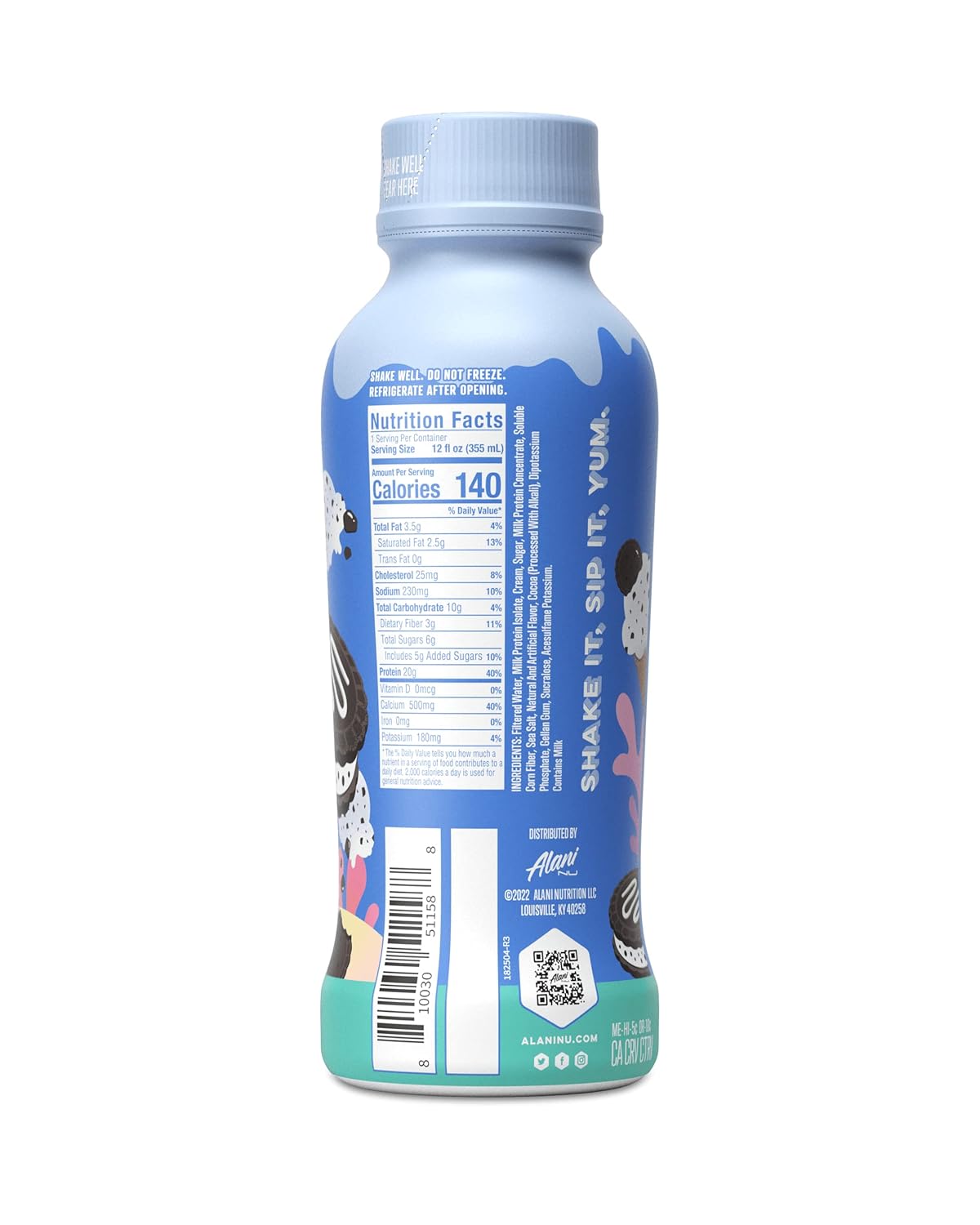Cookies & Cream Protein Shake, 4 Pack, 12 Fl Oz I811852