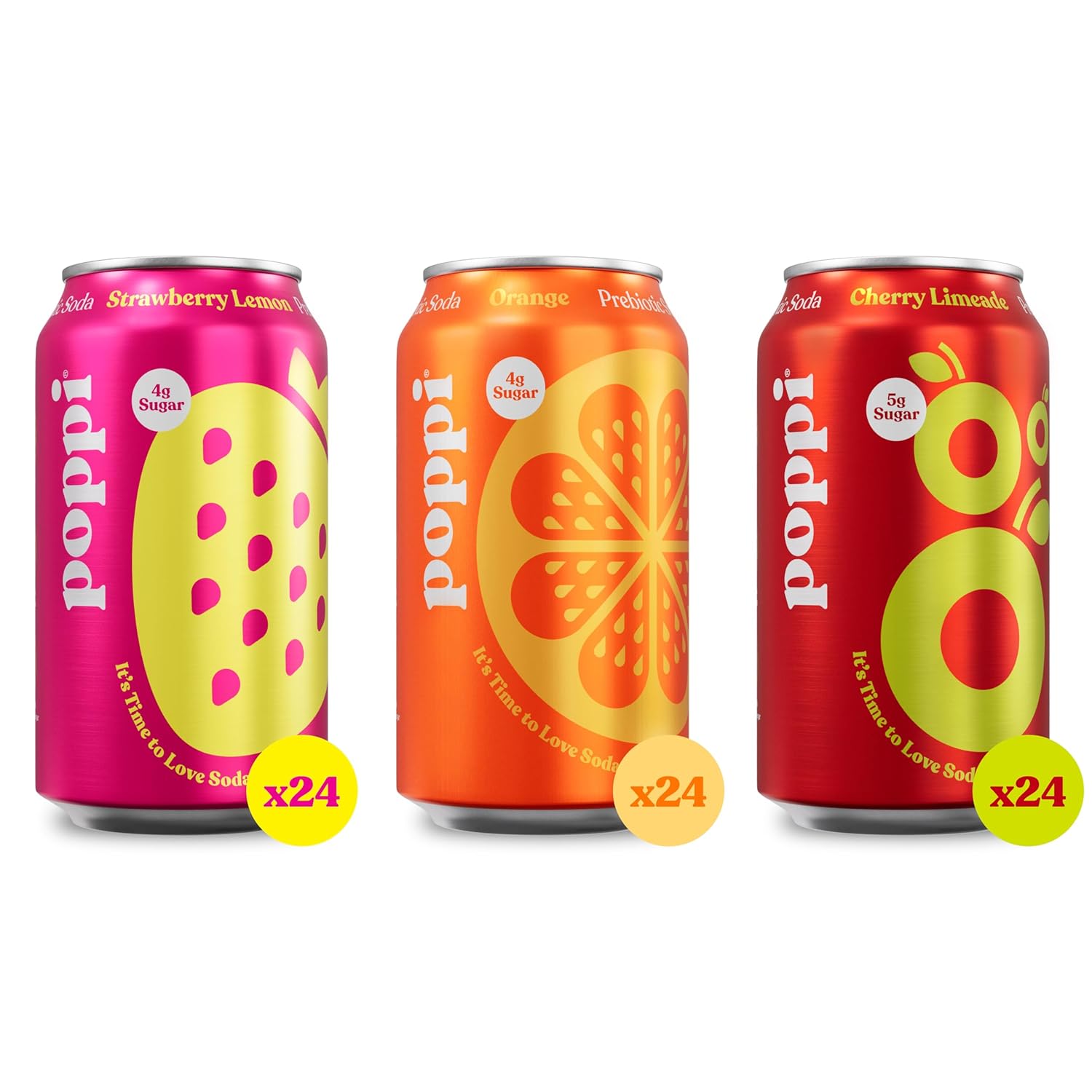 72-Pack Sparkling Prebiotic Soda, 12oz V499192