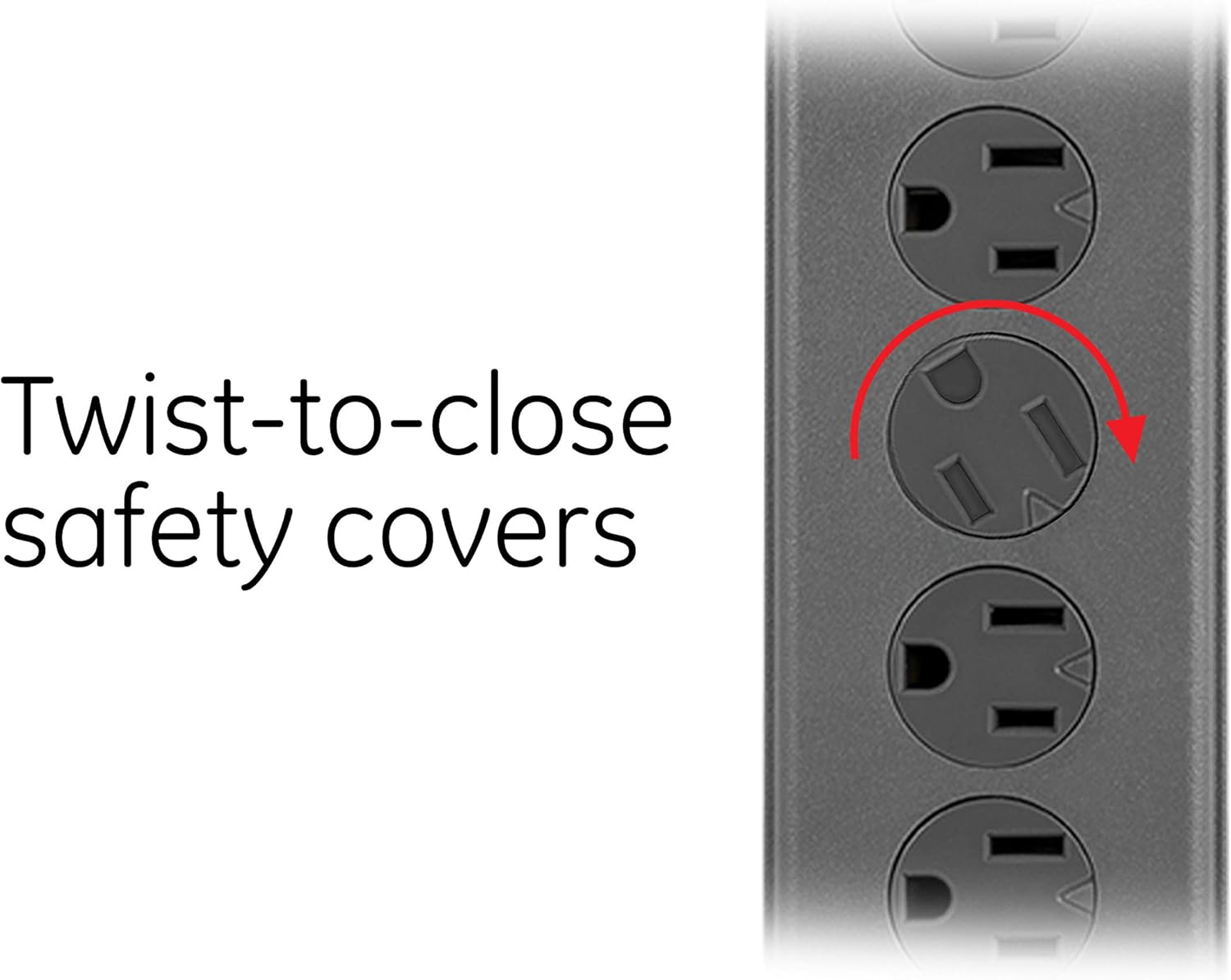 7 Outlet Surge Protector Power Strip with 2 USB Ports T2794