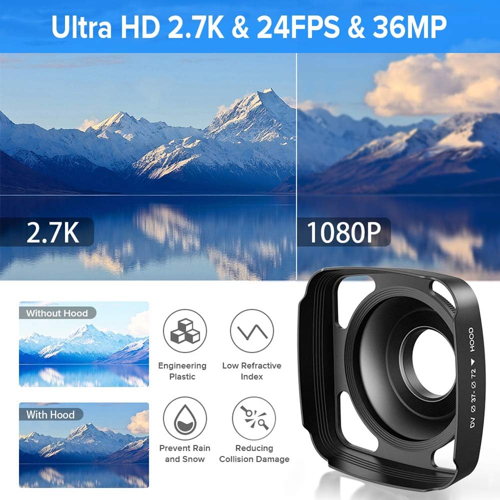 2.7K Ultra HD Digital Video Camera with Microphone U432