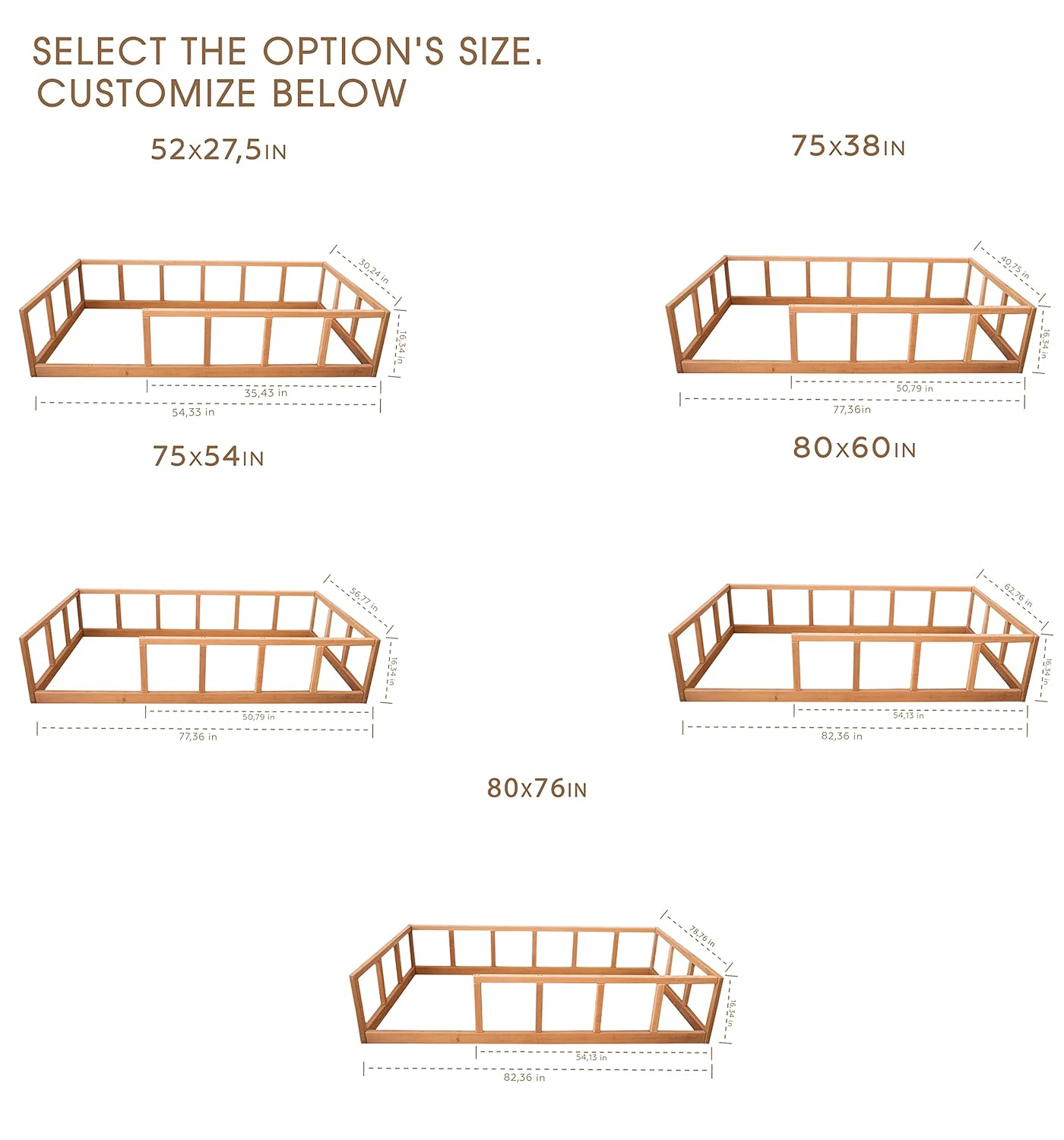Platform Bed for Toddlers C870