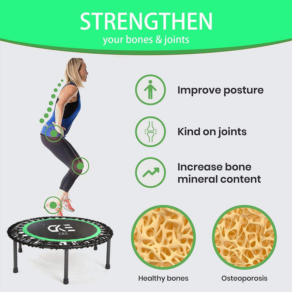 40 Inch Mini Trampoline with Safety Anti-Skid Pads (Light green) Z1376