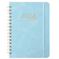 2024 Spiral Bound Weekly and Monthly Planner 6.4"x8.5" Jan 2024-Dec 2024 with Tabs Brown D345676