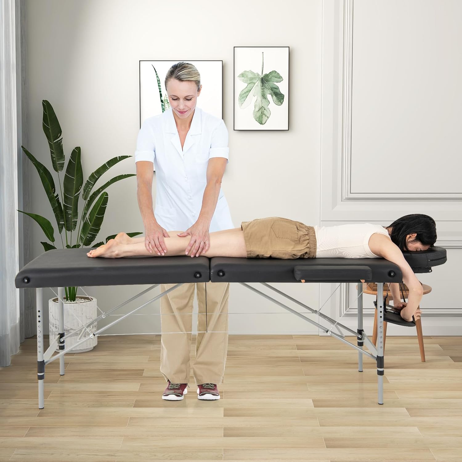 Black Portable Massage Table with Carrying Bag X731