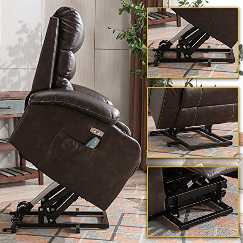 Power Lift Chair with Massage and Heat, PU Leather I92551