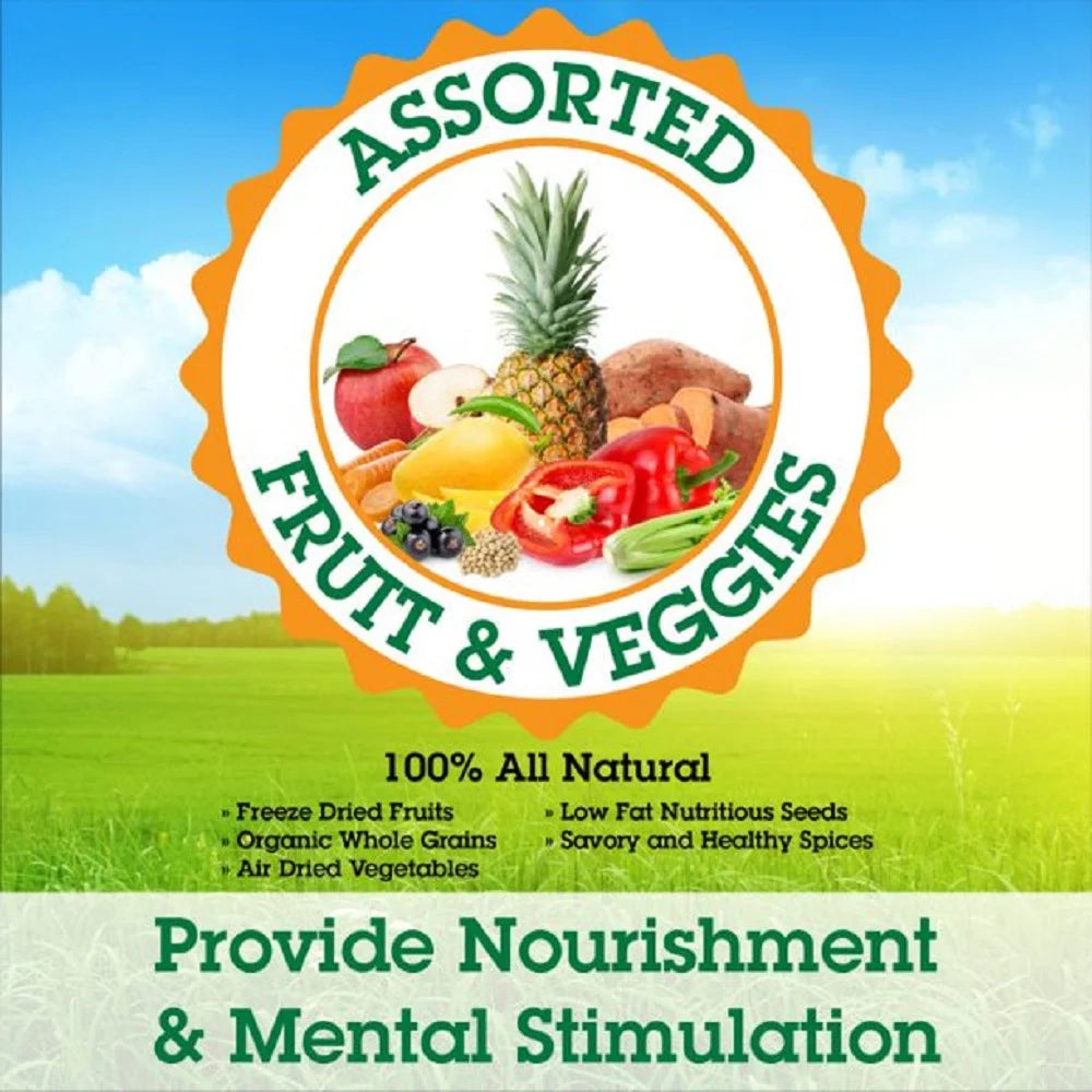 Hearty Veggies Parrot Food Natural Grains F6165