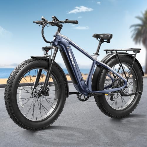 26" Fat Tire Electric Mountain Bike with 48V 15AH Removable Battery Aluminum Frame D592890
