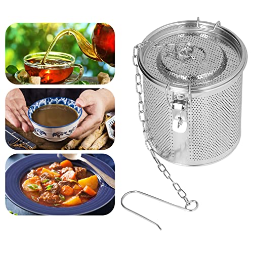 Extra Fine Mesh Stainless Steel Tea Infuser with Chain Hook Q497904